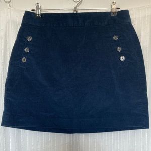 Navy corduroy Banana Republic mini skirt